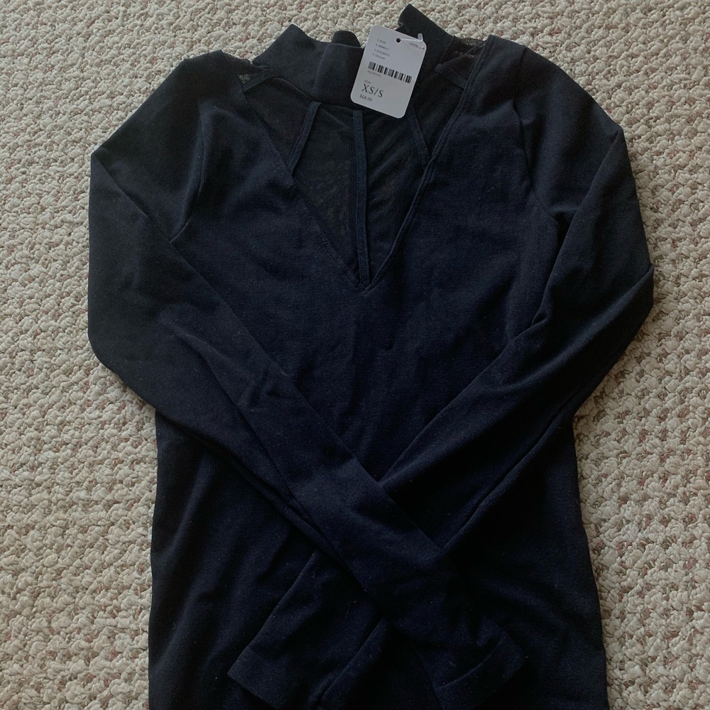 Free People Black Going Out Shirt